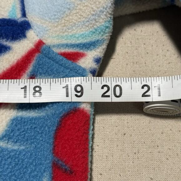 Patagonia Synchilla Snap T Fleece Pullover Feather Dance Print Blue Red Womens S - Picture 9 of 9